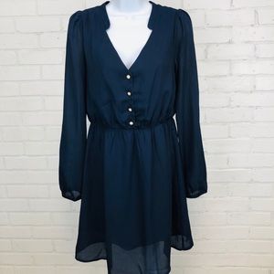 Everly Navy Blue Blouson Dress sz S